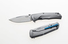 LionSteel T folding knife.R.E., Titanium, Stonewash M390 by Molletta (TRE BL)