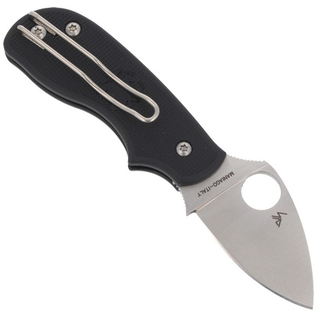 Spyderco Squeak Lightweight Black Plain Folding Knife - C154PBK