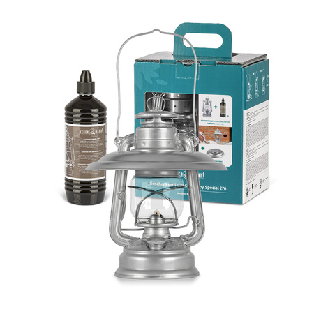 Feuerhand kerosene lamp - Gift set with fuel and shade - Zinc