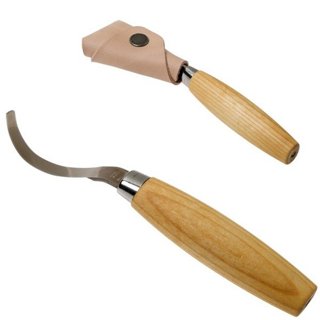 MORAKNIV - Mora Hook Knife 163 Double Edge (S) with leather scabbard 