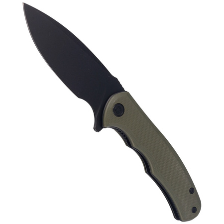 Civivi Mini Praxis OD Green G10 Folding Knife, Black Stonewashed D2 (C18026C-1CP)