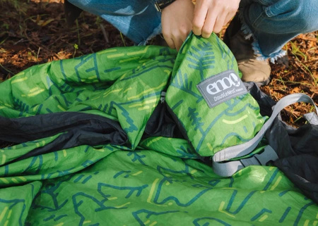 ENO DoubleNest PRINT Giving Back Hiking Hammock - Outside LNT/Charcoal