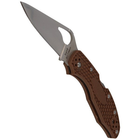 Spyderco Byrd Meadowlark 2 FRN Brown Plain Folding Knife - BY04PBN2