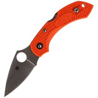 Spyderco DragonFly 2 Lightweight Orange Plain Folding Knife - C28POR2