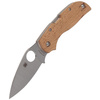 Spyderco Chaparral Bird Maple Plain Folding Knife (C152WDP)