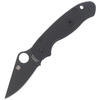 Spyderco Para 3 Lightweight Black Blade Plain Folding Knife (C223PBBK)