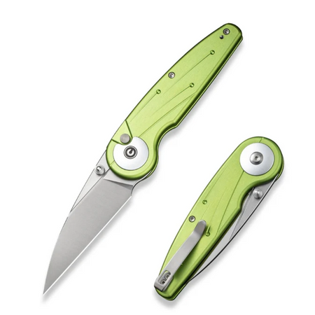 Civivi Starflare Folding Knife Lime Green Aluminum, Satin Nitro-V (C23052-3)