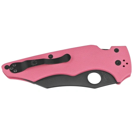 Spyderco Yojumbo Sprint Run Pink G10, Black DLC CPM S30V Folding Knife by Michael Janich (C253GPNBK)