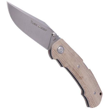 Viper Turn Essential Natural Canvas Micarta Folding Knife, Satin by Silvestrelli (V5988CN)