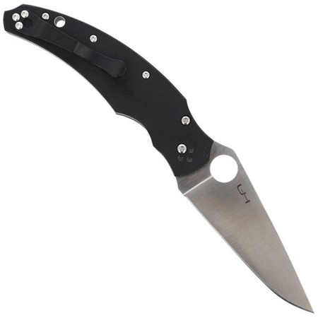 Spyderco Opus Black G-10 Plain Folding Knife - C218GP