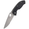 Spyderco Tenacious G-10 Black Combination Folding Knife (C122GPS)