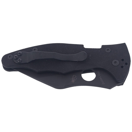 Spyderco Yojimbo 2 G-10 Black Blade Plain Folding Knife (C85GPBBK2)