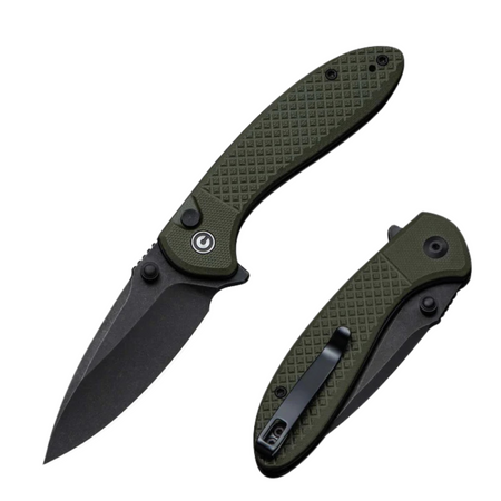 Civivi Faeger OD Green G10, Black Stonewashed 14C28N folding knife (C24031-2)