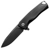 LionSteel ROK Aluminum Black / Black Blade Folding Knife (ROK A BB)