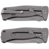 LionSteel SR2 Titanium Grey, Satin Blade Folding Knife (SR2 G)