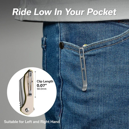 Civivi ExOne Ivory G10 Folding Knife, Satin Nitro-V by Brian Brown (C23036-2)