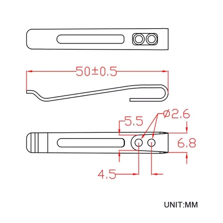 Civivi Black Stainless Steel Knife Clip (CA-05A-V1)