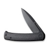 Civivi Caetus Black Burlap Micarta Folding Knife, Black Stonewashed 14C28N (C21025C-2)