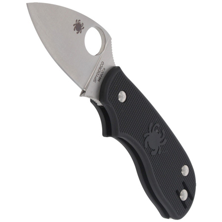 Spyderco Squeak Lightweight Black Plain Folding Knife - C154PBK