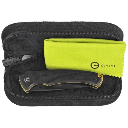 Civivi Voidflare Black G10 Folding Knife, Blackstonewashed 14C28N (C24040-1)