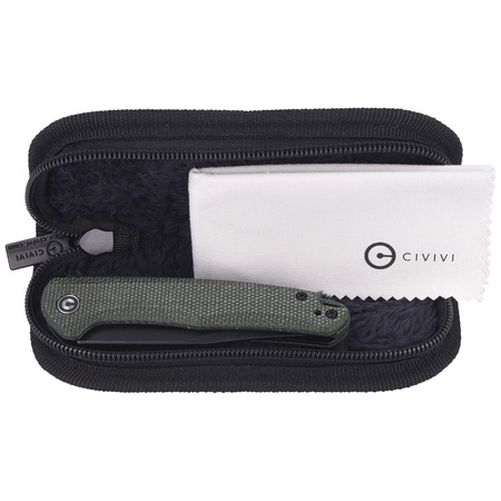 CIVIVI Mini Sandbar Green Micarta, Black Stonewashed by Eric Ochs (C20011-3) knife