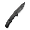 Civivi Button Lock Praxis Black Aluminum Folding Knife, Damascus (C18026E-DS1)
