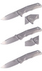 LionSteel T folding knife.R.E., Titanium, Stonewash M390 by Molletta (TRE BL)