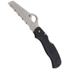 Spyderco Rescue 79mm Lightweight Black Spyder Knife - C45SBK