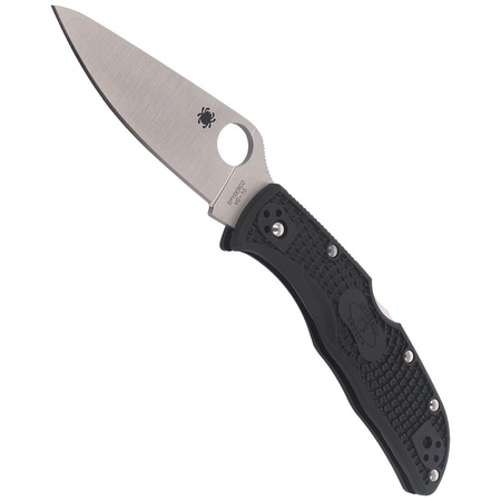 Spyderco Endela Lightweight FRN Black Plain Folding Knife (C243PBK)