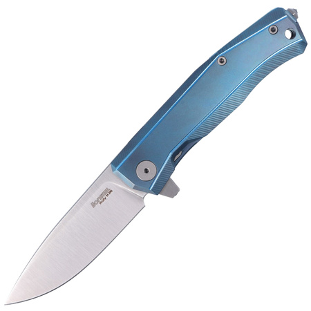 LionSteel Myto Folding Knife, Blue Titanium, Satin M390 by Molletta (MT01 BL)