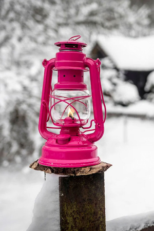 Oil lamp - Feuerhand Hurricane Lantern 276 - Brick Red