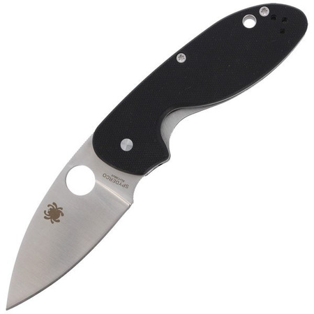 Spyderco Efficient G-10 Black Plain Folding Knife (C216GP)