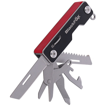 BlackFox Pocket Boss Red MultiTool 9 functions (BF-205 R)