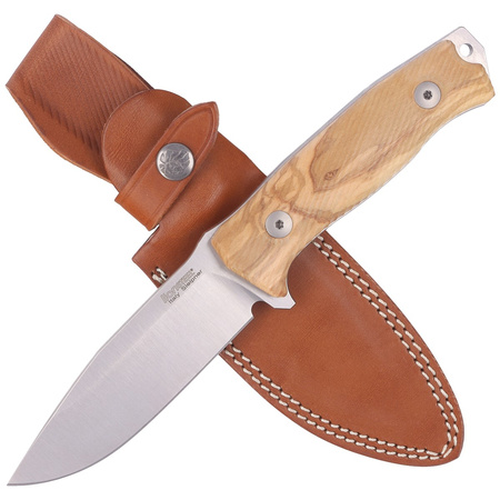 LionSteel G10 Canvas Olive Woods knife, Satin Blade (M5 UL)