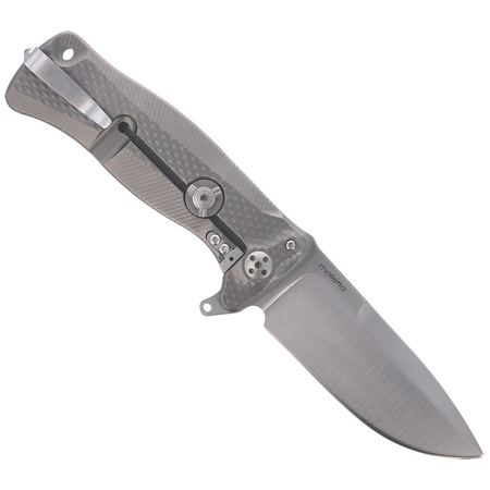 LionSteel SR11 Titanium Grey / Satin Blade Folding Knife (SR11 G)