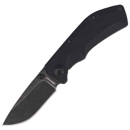 FOX Edge Pop Smoke Black G10 Folding Knife, Stonewashed (FE-023)