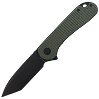 CIVIVI Elementum Flipper Green Micarta, Black Stonewashed knife (C907T-E)