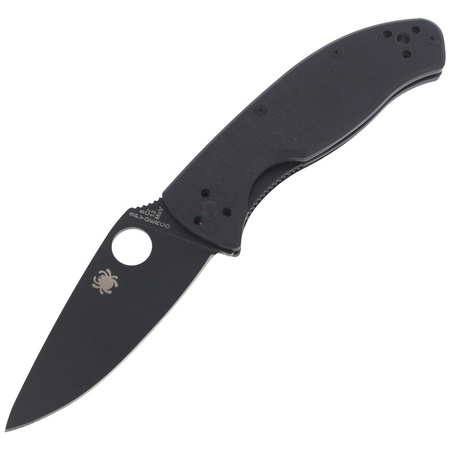 Spyderco Tenacious G-10 Black / Black Blade Plain Folding Knife - C122GBBKP