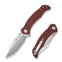 Sencut - Tauron Burgundy G10 Folding Knife, Satin D2 (S25060-2)
