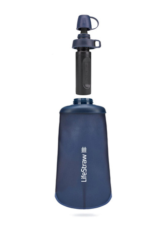 LifeStraw Peak Series Flex Squeeze Bottle 1L Water Filter - Mountain Blue