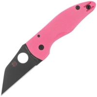 Spyderco MicroJimbo Sprint Run Pink G10, Black CPM S30V Folding Knife by Michael Janich (C264GPNBKP)