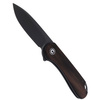 CIVIVI Elementum Flipper Knife Ebony Wood, Black Stonewashed (C907W)