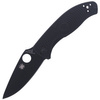 Spyderco Tenacious FRN Black Blade Plain Folding Knife (C122PBBK)