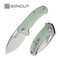 Sencut Phantara Natural Coarse G10 Folding Knife, Stonewashed 9Cr18MoV (S23014-2)