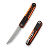 Civivi KwaiQ Orange/Black G10 Folding Knife, Satin Nitro-V by Rafal Brzeski (C23015-2)