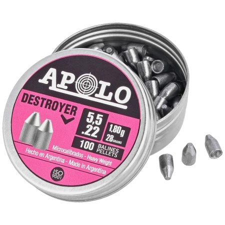 Apolo - Destroyer 5.5 mm shot, 100 rounds. 1.80g/28.0gr (19901)