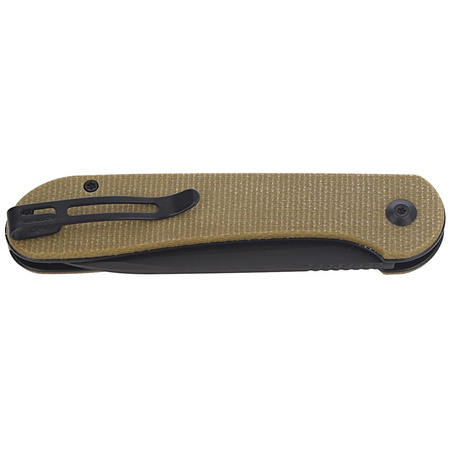 CIVIVI Button Lock Elementum Knife Olive Micarta, Black Stonewashed (C2103B)