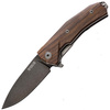 LionSteel KUR Santos Wood Folding Knife, PVD Stonewash Sleipner by Molletta (KUR BST)