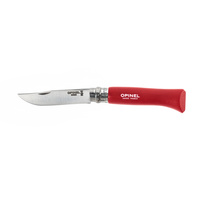 Opinel 8 Inox Origins folding knife red