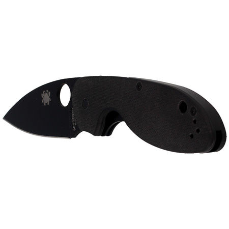 Spyderco Efficient G-10 Black / Black Blade Plain Folding Knife - C216GPBBK